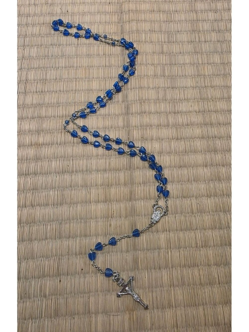 Catholic Rosary Of Mary Blue Heart Rosary